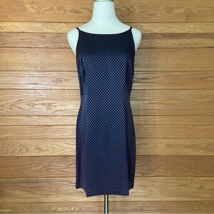 Vintage 90s Y2K All That Jazz black metallic checkered print mini dress